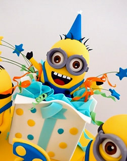 Minions birthday cake for a boy